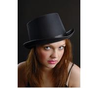 Adult Victorian Black Satin Top Hat