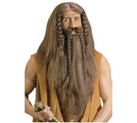 Adult Viking Barbarian Brown Wig and Beard Set