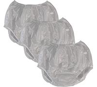 Adult Vinyl Waterproof Pull-On-Cover Incontinence Pants [Pack of 3] Extra Waterproof Protection Designed to GO ON TOP of/Together with Diapers & Briefs as Added Leak Resistance (XX-Large)