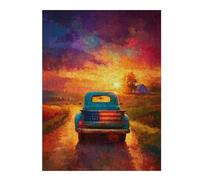 Adult Vivid Jigsaw Puzzle, American Dream Road Trip, 500 PCS | Visual matching and sorting: easier piece organisation over several sessions.