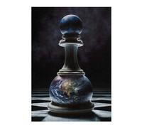 Adult Vivid Jigsaw Puzzle, Chess Pawn Earth, 300 PCS