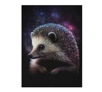 Adult Vivid Jigsaw Puzzle, Galactic Hedgehog Art Print-1, 500 PCS