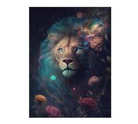 Adult Vivid Jigsaw Puzzle, Galactic Lion Majesty, 500 PCS | New Year puzzle activity with activity for family time at your own pace.