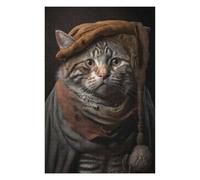 Adult Vivid Jigsaw Puzzle, Rembrandt Cat, 1000 PCS