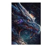 Adult Vivid Jigsaw Puzzle, The Blue Old Space Dragon, 300 PCS