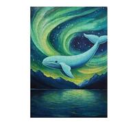 Adult Vivid Jigsaw Puzzle, Whale Watching Aurora Borealis, 300 PCS