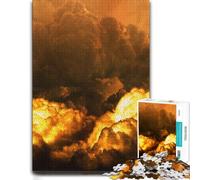 Adult Vivid Wooden Jigsaw Puzzle, Bomb Nuclear Explosion, 500 PCS
