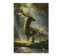 Adult Vivid Wooden Jigsaw Puzzle, Guardian of The Sacred Grove, 300 PCS | Image-area sorting - less screen time at home on weekends.