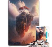 Adult Vivid Wooden Jigsaw Puzzle, The Floating Castle, 300 PCS