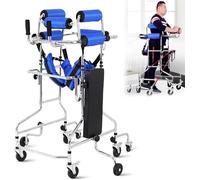 Adult Walker with Seat for Seniors, Adjustable Height and Width, Mobility Aid for Cerebral Palsy, Hemiplegia, Stroke Rehabilitation, Standing e Walking rt for The Disabled