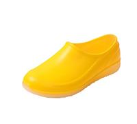 Adult Wellies Waterproof Boots for Women UK Garden Shoes Bog Boots for Women Womens Couples Fashion Rain Shoes Kitchen Classic Work Overfoot Rain Flowe (Yellow,4.5)