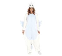 Adult white and blue unicorn jumpsuit