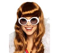 Adult white disco glasses