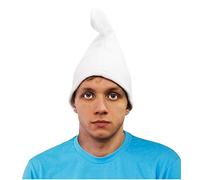 Adult White Gnome Hat Fancy Dress Costume Accessory. One Size Fits All Adults. Perfect For Dressing Up as a Smurf.