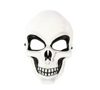 Adult White/Red Skeleton Mask Scary Skull Face Mask Creepy Face Cover Horror Cosplay Trick or Treat Halloween Fancy Dress Costume Accessories for Children and Adults