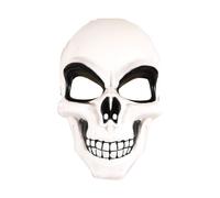 Adult White Skeleton Mask Scary Skull Face Mask Creepy Face Cover Horror Cosplay Trick or Treat Halloween Fancy Dress Costume Accessories for Children and Adults (White)