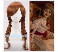 (Adult-Wig Only) Creation Halloween Annabelle Horror Doll White Dress Cosplay Fancy Costume Dress