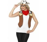 Adult Wild West Cowgirl Ladies Fancy Dress Instant Kit Costume