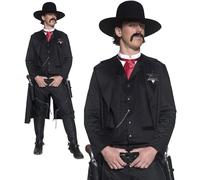 Adult Wild Western Sheriff Cowboy Gunslinger Costume Fancy Dress Outfit Medium
