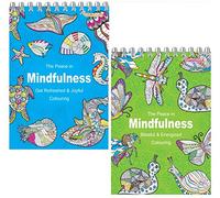 Adult Wirebound Mindfulness Colouring Book - 48 Pages, Red Cover, Book 1