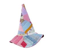 Adult Witch Hat | Halloween Retro Quilt Role Play Witches Hat - Headpiece Decorative for Women Performers Stage Theater Themed Events Carnivals Christmas School Plays Party