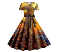 Adult Women’S Classic Fancy Dress Gothic Dresses Women Vintage Elegant A-Line Waist Smocked Medieval Costume Halloween Victorian Short