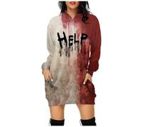 Adult Women’S Classic Fancy Dress Halloween Party Cocktail Casual Mini Dresses Plus Size Elegant High-Low Hem Flare Sleeve Corset Teens/Women