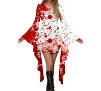 Adult Women’S Classic Fancy Dress Halloween Party Witch With Hooded Cape V Neck Half Moon Sexy Medieval Costume Flare Sleeve Corset Gothic Victorian