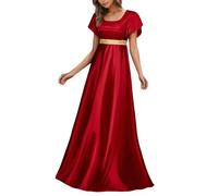 Adult Women’S Classic Fancy Dress Off Shoulder Sleeveless Gothic Horror Costume Ladies Waist Smocked A-Line Dresses Traditional Medieval Irish Halloween Costumes Evening Party Prom