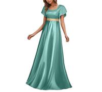 Adult Women’S Classic Fancy Dress Off Shoulder Sleeveless Gothic Horror Costume Ladies Waist Smocked A-Line Dresses Traditional Medieval Irish Halloween Costumes Evening Party Prom