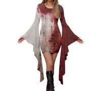 Adult Women’S Classic Fancy Dress Renaissance Hoodie Cocktail Casual Mini V Neck Half Moon Sexy Elegant Smocked Party Halloween Victorian Short For Carnival Cosplay