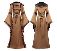 Adult Women’S Classic Fancy Dress Renaissance Hoodie Halloween Skeleton Bodycon Medieval Cottagecore Zombie Bride Role Play Costumes Dresses Perfect For Events