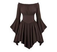 Adult Women’S Classic Fancy Dress Renaissance Hoodie Halloween Skeleton Bodycon V Neck Half Moon Sexy Soul Reaper Costume Zombie Bride Role Play Cocktail Swing