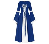 Adult Women’S Classic Fancy Dress Renaissance Hoodie Witch With Hooded Cape Ladies Bloody Printed Costume Elegant Smocked Party Traditional Medieval Irish Gothic Halloween Victorian