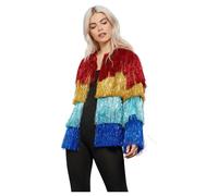 Adult Women Tinsel Festival Jacket Multi-Coloured Fancy Dress Accessory