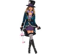 Adult Womens Alice in Wonderland Outfit Leg Avenue Delightful Mad Hatter Costume