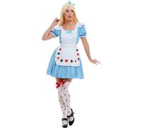 Adult Womens Deck of Cards Girl Tea Party Pinafore Book Week Fancy Dress Costume