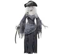 Adult Womens Ghost Ship Princess Pirate Themed Fancy Dress Costume