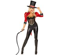 Adult Womens Greatest Showman Leg Avenue Sexy Red Circus Ringmaster Diva Costume