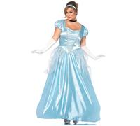 Adult Womens Leg Avenue Plus Size Long Blue Princess Classic Cinderella Costume