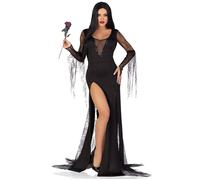 Adult Womens Leg Avenue Sexy Spooky Beauty Morticia Addams Fancy Dress Costume