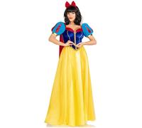 Adult Womens Long Princess Fancy Dress Leg Avenue Royal Snow White Costume
