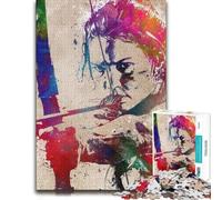 Adult Wood Puzzle, Picture Jigsaw, Colorful Woman Archery Art, 1000 Pieces | Border-first building - a simple way to organise the image at home.