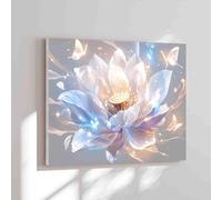 Adult Wooden Educational Puzzle 1000 Pieces Gray Zen Wall Vintage Butterfly and White Flowers Blooming in Water Suitable for Those Who Like Challenging Family Leisure and Entertainment Toys