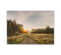 Adult Wooden Educational Puzzle 1000 Pieces Smal Gravel Road in Countryside in Beautiful Landscape Colorful Home Decoration New Upgraded Gifts