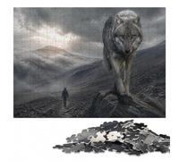 Adult Wooden Jigsaw, Giant Wolf Vs Man Mindset, 1000 Pieces | A screen-free tabletop activity: a clear section-by-section approach at home.