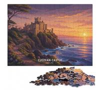 Adult Wooden Jigsaw Puzzle 1000 Pieces, Culzean Castle at Sunset | For gifting: Jigsaw Puzzle Gift - Christmas gift for puzzle lovers with activity for family time.