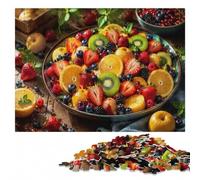 Adult Wooden Jigsaw Puzzle 500 Pieces, Fresh Fruit Salad | Jigsaw Puzzle - puzzle gift for adults with screen-free home activity.