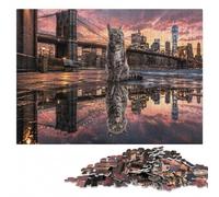 Adult Wooden Jigsaw Puzzle 500 Pieces, Mindset Is Everything Cat | Jigsaw Puzzle: thoughtful Christmas gift for adults, activity for family time.