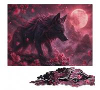 Adult Wooden Jigsaw Puzzle, Black Kitsune Evil Fox, 1000 Pieces | A focused indoor hobby: a simple way to organise the image alone or together.
